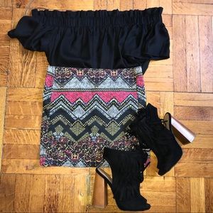 Printed Mini Skirt